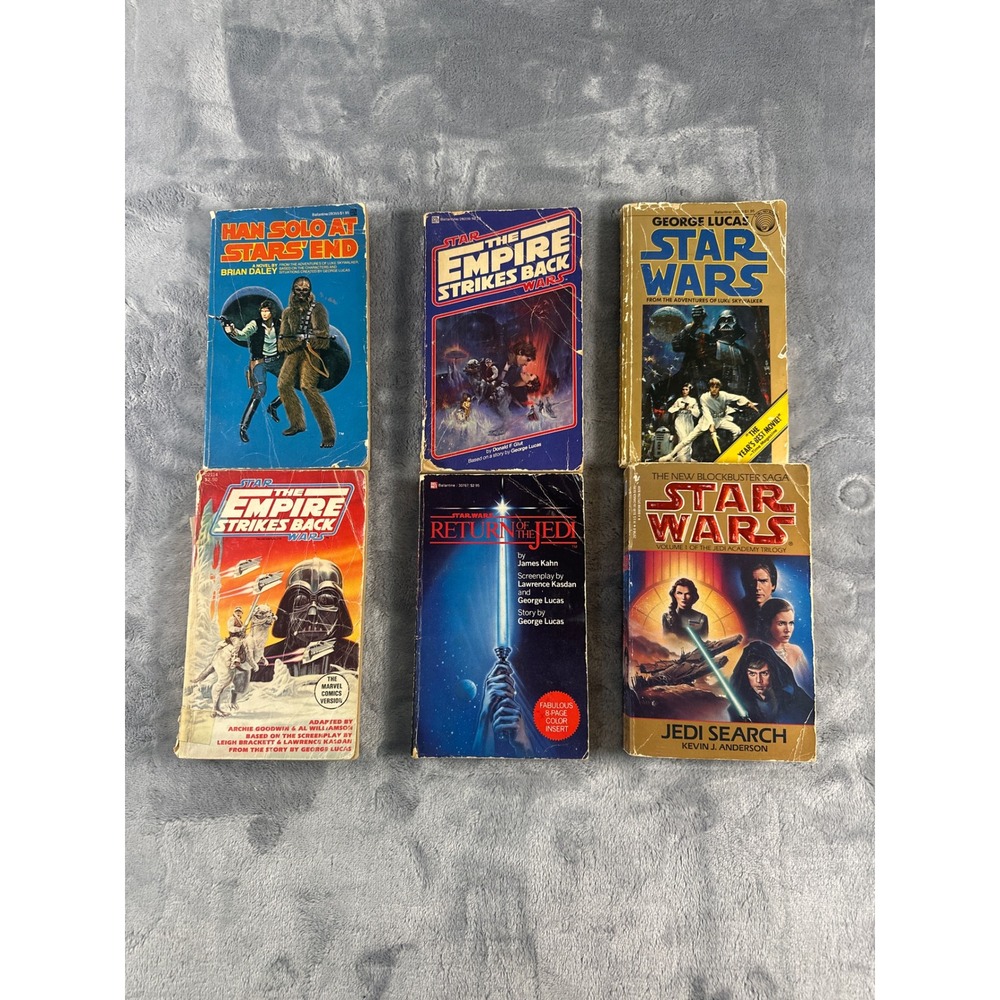 Vintage Star Wars Paperback Book Lot of 6 Empire Strikes Back Return of the Jedi